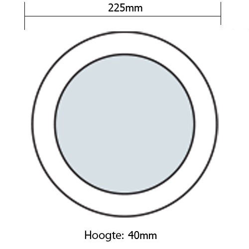 LED Downlight - Opbouw Rond 18W - Warm Wit 3000K - Mat Wit Aluminium - Ø225mm