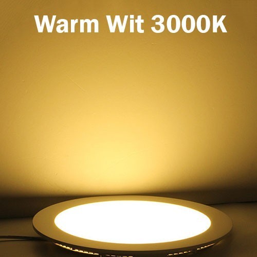 LED Paneel - Ø30 Warm Wit 3000K - 28W Opbouw Rond - Mat Wit - Flikkervrij