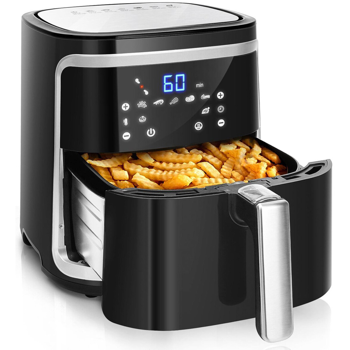 Airfryer - Aigi Frina - Hetelucht Friteuse - Timer - 7 Liter - LED Touchscreen - Zwart