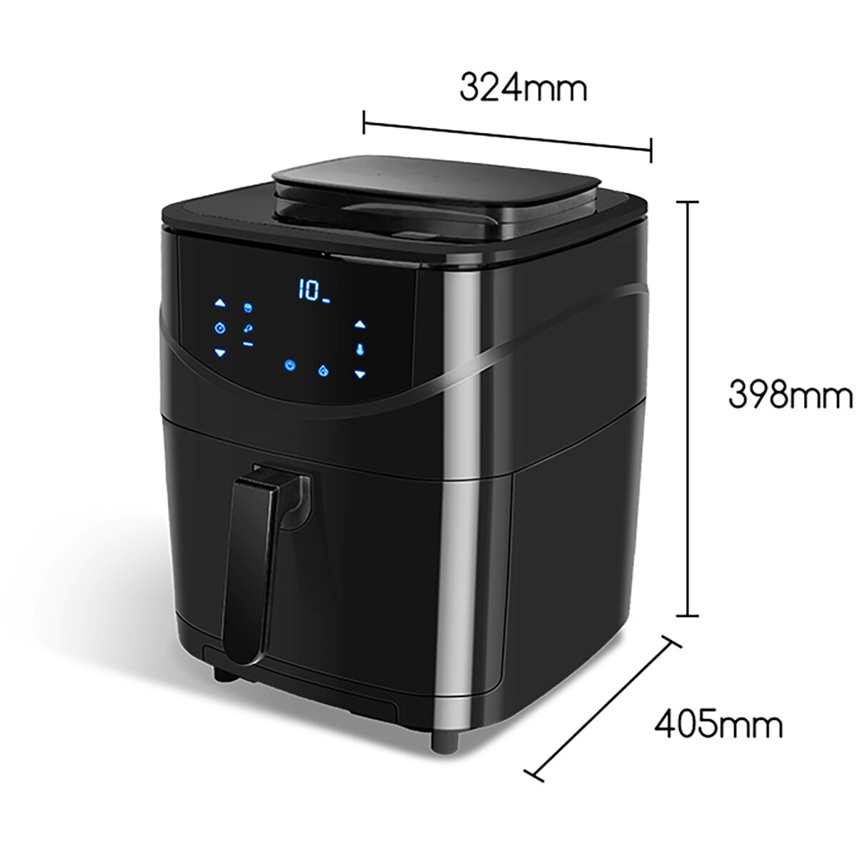 Airfryer - Aigi Jona - Hetelucht Friteuse - Timer - 7 Liter - Zwart