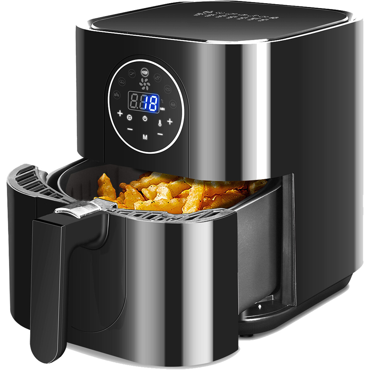 Airfryer - Aigi Kubito - Hetelucht Friteuse - Timer - 3.5 Liter - Zwart