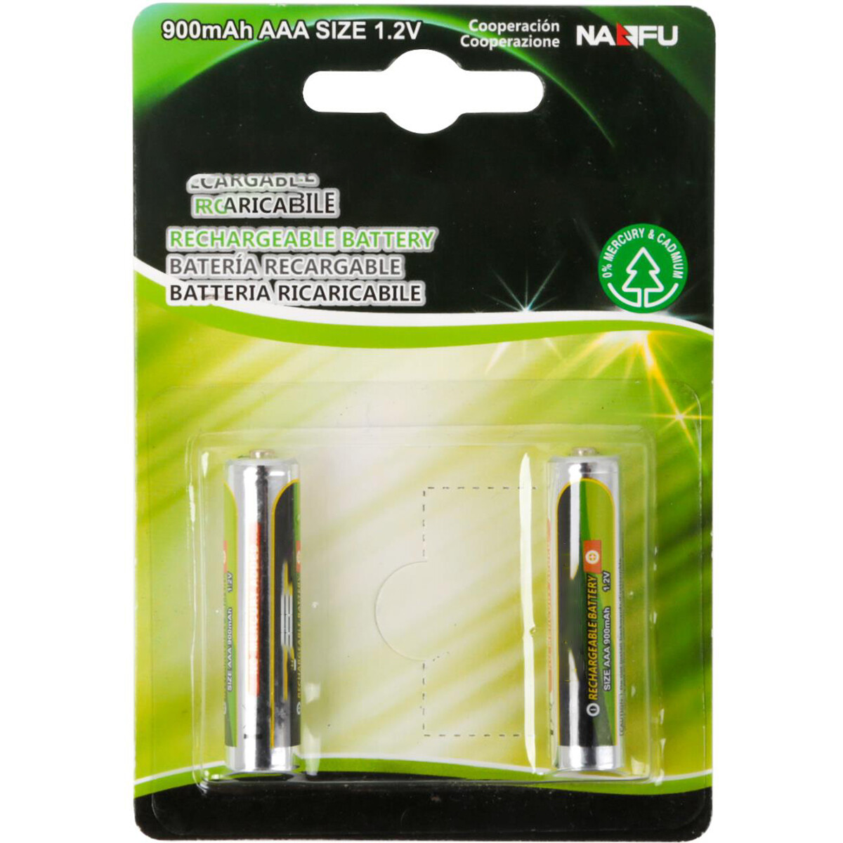 Batterij - Aigi Opy - AAA/HR03 - Oplaadbaar - 1.2V - Alkaline Batterijen - 900 mAh - 2 Stuks