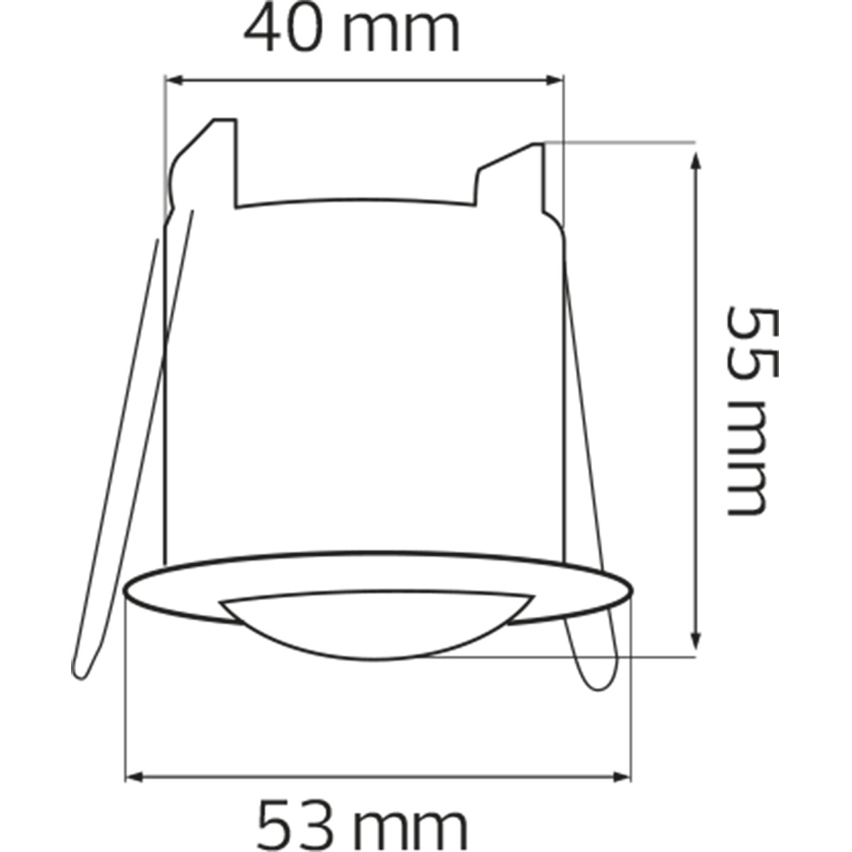 Bewegingssensor PIR - Kozolux - 6m - Max 200W - 360D - Inbouw - Rond - Wit