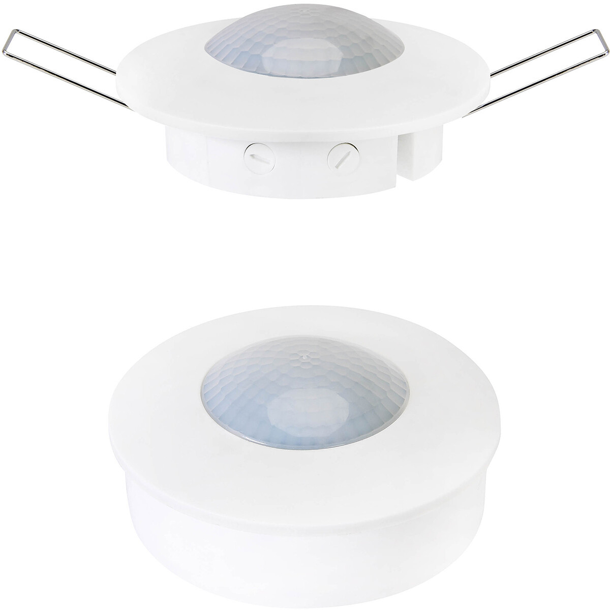 Bewegingssensor PIR - Kozolux - 6m - Max 300W - 360D - Inbouw en Opbouw - Rond - Wit