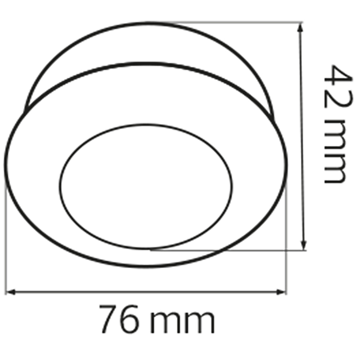 Bewegingssensor PIR - Kozolux - 6m - Max 300W - 360D - Opbouw - Rond - Zwart