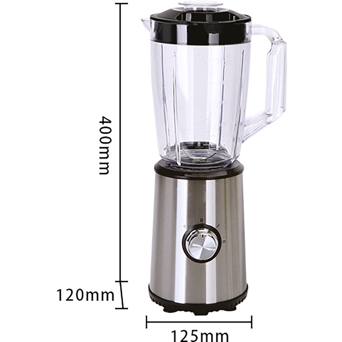 Blender - Aigi Barnilo - 1 Liter - 350 Watt - Zwart/Zilver