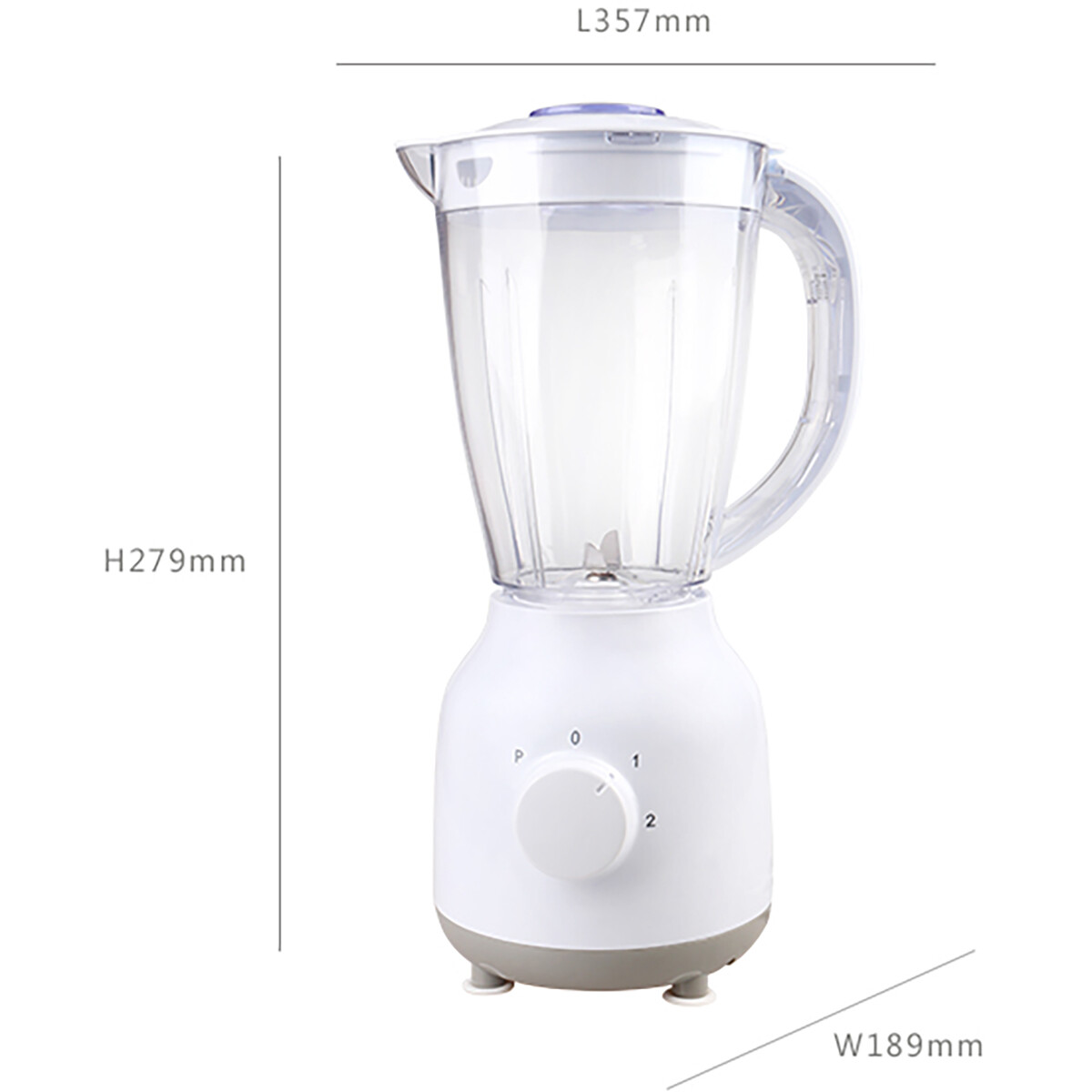 Blender - Aigi Jilow - 1.5 Liter - 350 Watt - Wit - RVS