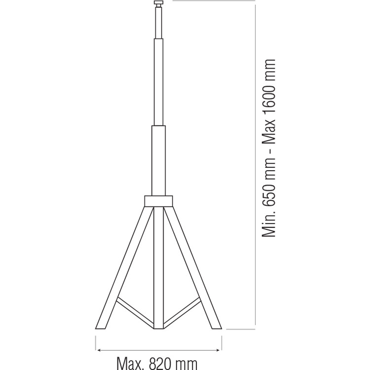 Bouwlamp Statief - Houder - Uitschuifbaar - Aluminium - Enkel