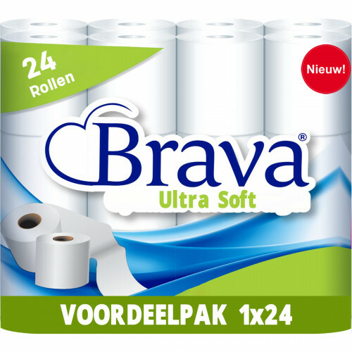 Brava - Ultra Soft Toiletpapier - 24 rollen - Ultiem Comfort WC Papier - Superieure Sterkte - Maximale Absorptie & Pluisvrij - Voordeelverpakking WC Papier