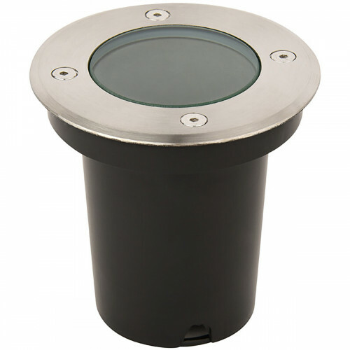 LED Grondspot - GU10 Fitting - Waterdicht IP67 - Inbouw - Rond - RVS Geborsteld