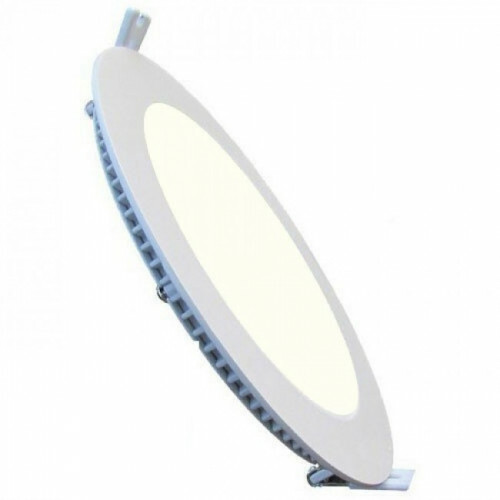 LED Downlight Slim - Inbouw Rond 18W - Natuurlijk Wit 4200K - Mat Wit Aluminium - Ø225mm