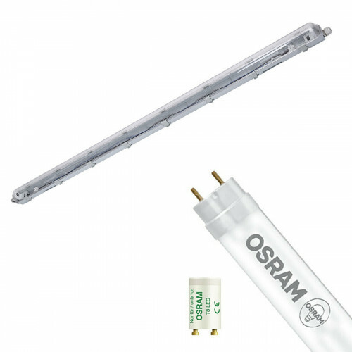 LED Waterdichte TL Armatuur met T8 Buis - Velvalux Strela - 150cm - Enkel - Koppelbaar - Waterdicht IP65 - OSRAM - SubstiTUBE Value EM 830 - 19.1W - Warm Wit 3000K | Vervangt 58W