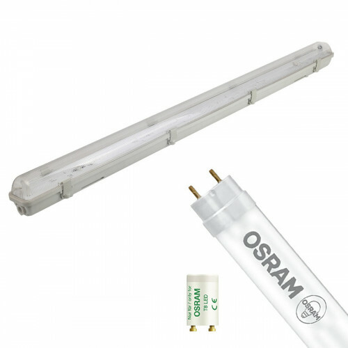 LED TL Armatuur met T8 Buis - OSRAM SubstiTUBE Value EM 830 - Aigi Hari - 150cm Enkel - 19.1W - Warm Wit 3000K