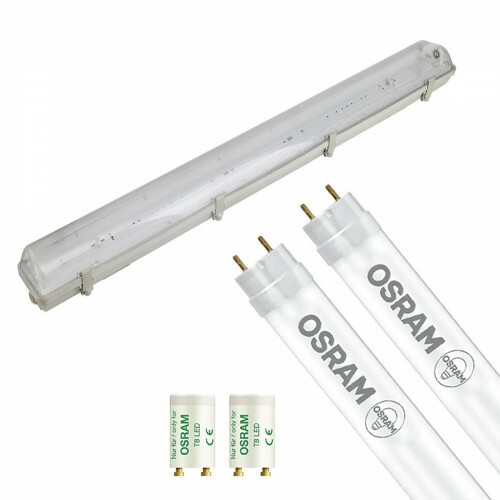 LED TL Armatuur met T8 Buis - OSRAM SubstiTUBE Value EM 865 - Aigi Hari - 120cm Dubbel - 32.4W - Helder/Koud Wit 6500K