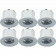 LED Veranda Spot Verlichting 6 Pack - 1W - Warm Wit 3000K - Inbouw - Dimbaar - Rond - Mat Wit - Aluminium - Ø31mm