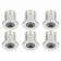 LED Veranda Spot Verlichting 6 Pack - 3W - Warm Wit 3000K - Inbouw - Rond - Mat Zilver - Aluminium - Ø31mm