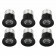 LED Veranda Spot Verlichting 6 Pack - 3W - Warm Wit 3000K - Inbouw - Rond - Mat Zwart - Aluminium - Ø31mm