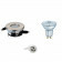 OSRAM - LED Spot Set - Parathom PAR16 930 36D - GU10 Fitting - Waterdicht IP65 - Dimbaar - Inbouw Rond - Mat Chroom - 5.5W - Warm Wit 3000K - Ø82mm