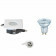 OSRAM - LED Spot Set - Parathom PAR16 930 36D - GU10 Fitting - Waterdicht IP65 - Dimbaar - Inbouw Vierkant - Mat Wit - 5.5W - Warm Wit 3000K - 82mm