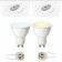 PHILIPS HUE - LED Spot Set GU10 - White Ambiance - Bluetooth - Pragmi Borny Pro - Inbouw Vierkant - Mat Wit - Kantelbaar - 92mm