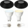 PHILIPS HUE - LED Spot Set GU10 - White Ambiance - Bluetooth - Pragmi Pollon Pro - Inbouw Rond - Mat Zwart - Verdiept - Ø82mm