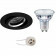 PHILIPS - LED Spot Set - MASTER 927 36D VLE - Pragmi Aerony Pro - GU10 Fitting - DimTone Dimbaar - Inbouw Rond - Mat Zwart - 4.9W - Warm Wit 2200K-2700K - Kantelbaar - Ø82mm