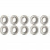 Spot Armatuur 10 Pack - GU10 Inbouwspot - Rond - Chroom - Aluminium - Kantelbaar Ø82mm