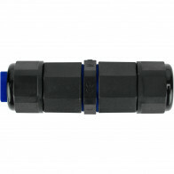 Kabelverbinder - Rechte Connector - Waterdicht IP68 - 3 Aderig - Zwart