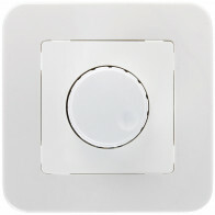 LED Dimmer - 230V - Inbouw Enkel Knop - 1-300W - Incl. Afdekraam - Wit