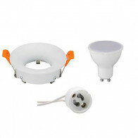 LED Spot Set - GU10 Fitting - Inbouw Rond - Mat Wit - 4W - Helder/Koud Wit 6400K - Ø85mm