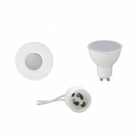 LED Spot Set - Aigi - GU10 Fitting - Waterdicht IP65 - Inbouw Rond - Mat Wit - 4W - Helder/Koud Wit 6400K - Ø82mm