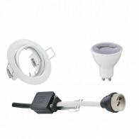 LED Spot Set - Trion - GU10 Fitting - Dimbaar - Inbouw Rond - Mat Wit - 6W - Warm Wit 3000K - Kantelbaar Ø83mm