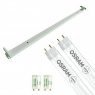 LED TL Armatuur met T8 Buis - OSRAM SubstiTUBE Value EM 830 - Aigi Dybolo - 150cm Dubbel - 38.2W - Warm Wit 3000K