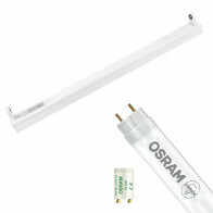 LED TL Armatuur met T8 Buis - OSRAM SubstiTUBE Value EM 865 - Aigi Dybolo - 60cm Enkel - 7.6W - Helder/Koud Wit 6500K