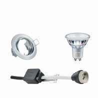 LED Spot Set - GU10 Fitting - Inbouw Rond - Glans Chroom - Kantelbaar Ø83mm - Philips - MASTER 927 36D VLE - 3.7W - Warm Wit 2200K-2700K - DimTone Dimbaar