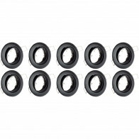 Spot Armatuur 10 Pack - GU10 Inbouwspot - Rond - Zwart - Aluminium - Kantelbaar Ø82mm