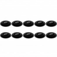 Spot Armatuur 10 Pack - Pragmi Domy Pro - GU10 Inbouwspot - Rond - Zwart - Aluminium - Verdiept - Kantelbaar - Ø105mm