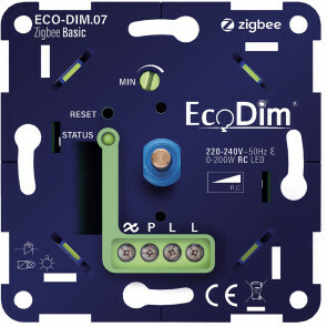 EcoDim - LED Dimmer - Smart WiFi - ECO-DIM.07 - Fase Afsnijding RC - ZigBee Basic - Inbouw - Enkel Knop - 0-200W