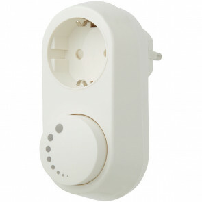 EcoDim - LED Stekkerdimmer - ECO-DIM.06 - Fase Afsnijding RC - Opbouw - Enkel Knop - 0-150W - Wit