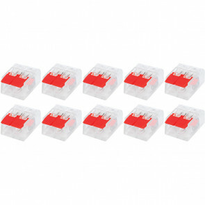 Lasklem Slim Set 10 Stuks - 2 Polig met Klemmetjes - Rood