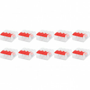 Lasklem Slim Set 10 Stuks - 3 Polig met Klemmetjes - Rood