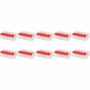 Lasklem Slim Set 10 Stuks - 5 Polig met Klemmetjes - Rood