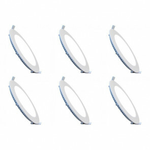 LED Downlight Slim 6 Pack - Inbouw - 6W - Helder/Koud Wit 6000K - Rond - Mat Wit - Aluminium - Ø120mm