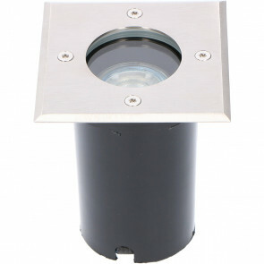 LED Grondspot - Sanola Aton - Inbouw - Vierkant - GU10 Fitting - Waterdicht IP67 - RVS Geborsteld