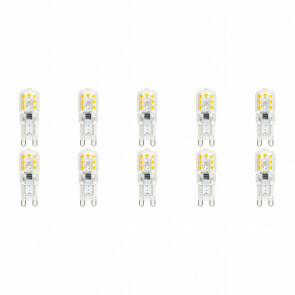 LED Lamp 10 Pack - G9 Fitting - Dimbaar - 3W - Warm Wit 3000K - Transparant | Vervangt 32W