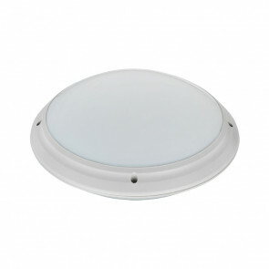 LED Lamp - Opbouw Rond - Waterdicht IP65 - E27 - Mat Zilver Kunststof - Ø275mm