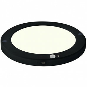 LED Plafondlamp met Bewegingssensor + Dag en Nacht Sensor - 18W - Natuurlijk Wit 4000K - 360° Zichthoek - Opbouw/Inbouw - Rond - Mat Zwart