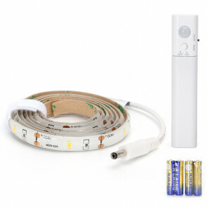 LED Strip Set met Sensor op Batterijen - Aigi Stippi - 1 Meter - Warm Wit 3000K - 1.5V