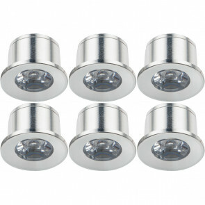 LED Veranda Spot Verlichting 6 Pack - 1W - Natuurlijk Wit 4000K - Inbouw - Dimbaar - Rond - Mat Zilver - Aluminium - Ø31mm