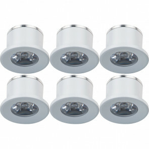 LED Veranda Spot Verlichting 6 Pack - 1W - Natuurlijk Wit 4000K - Inbouw - Rond - Mat Wit - Aluminium - Ø31mm